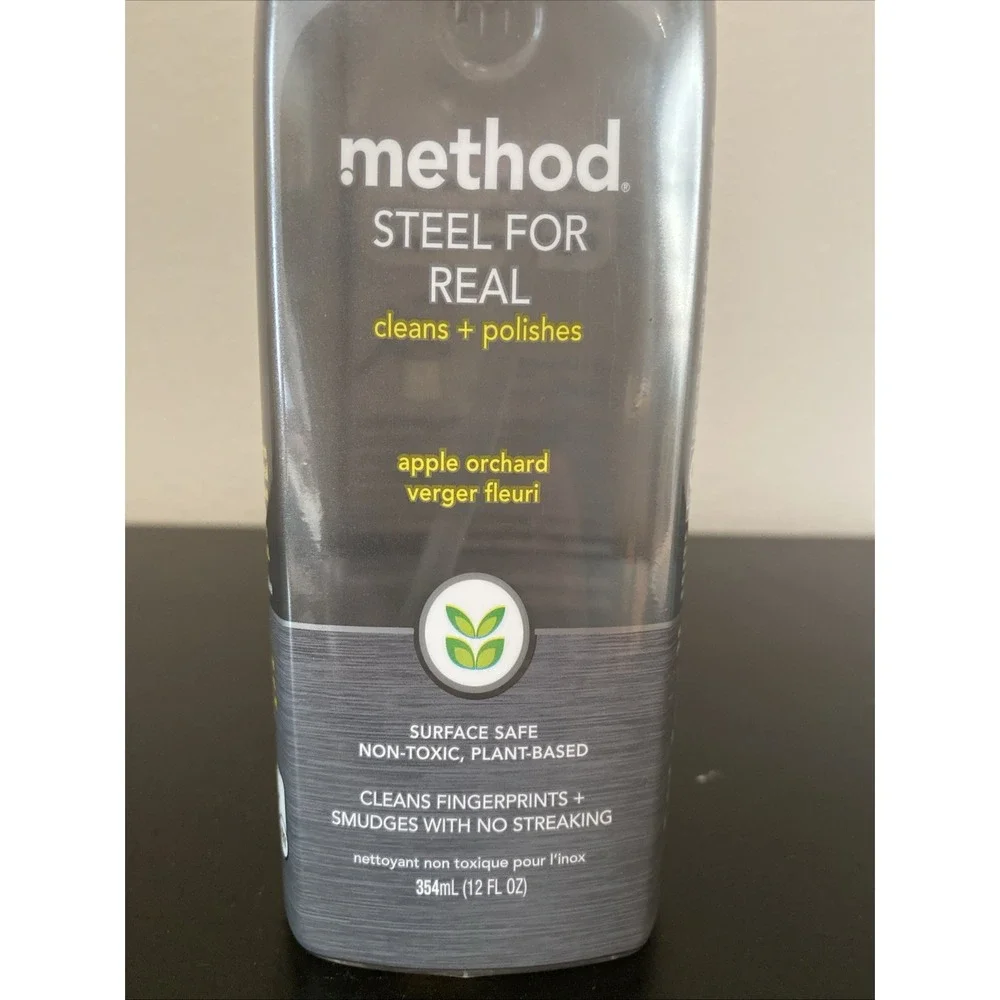 METHOD Steel For Real Stainless Steel Cleaner‎ Apple Orchard Non Toxic